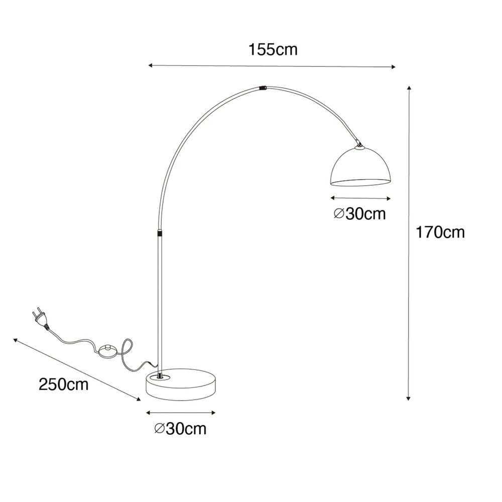 155 cm arco em latão