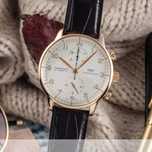 IWC SCHAFFHAUSEN Portuguese Chronograph gold 18K złoto 750 złoty