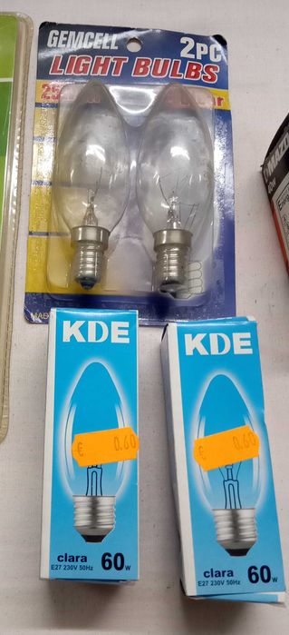 Lâmpadas novas, diversas, lote nº 9,  por 5€
