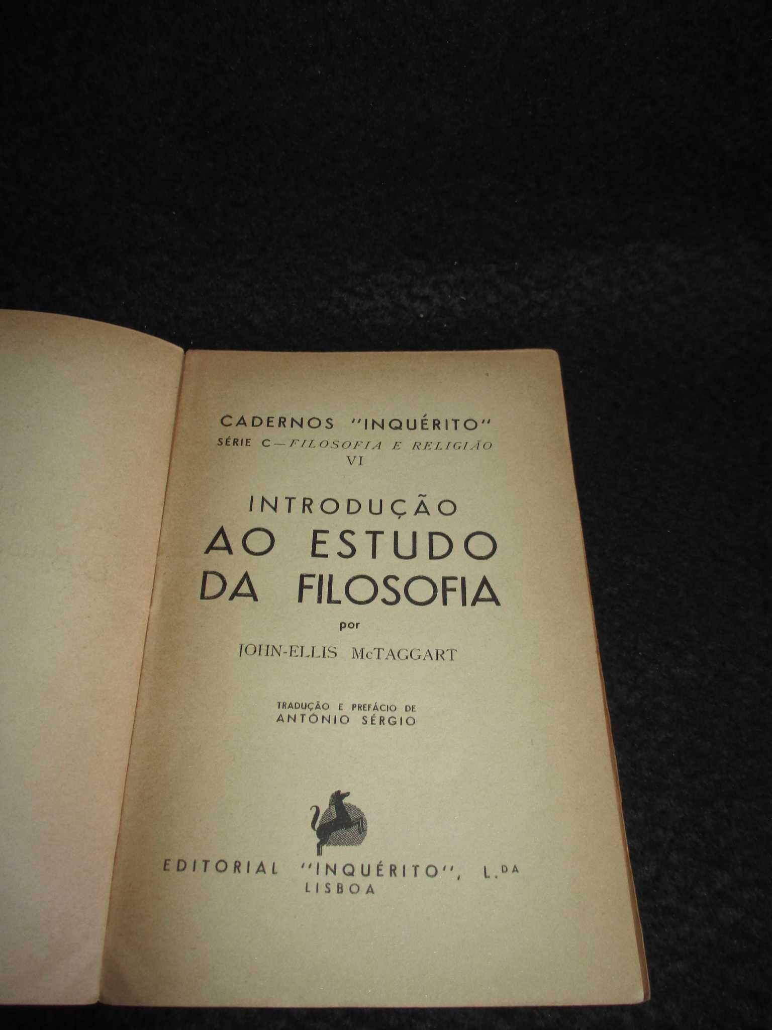 Livro Introdução ao Estudo da Filosofia John-Ellis McTaggart