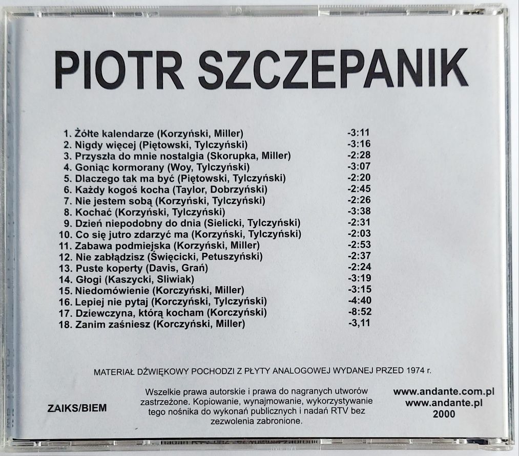 Piotr Szczepanik Zlote Przeboje 2000r