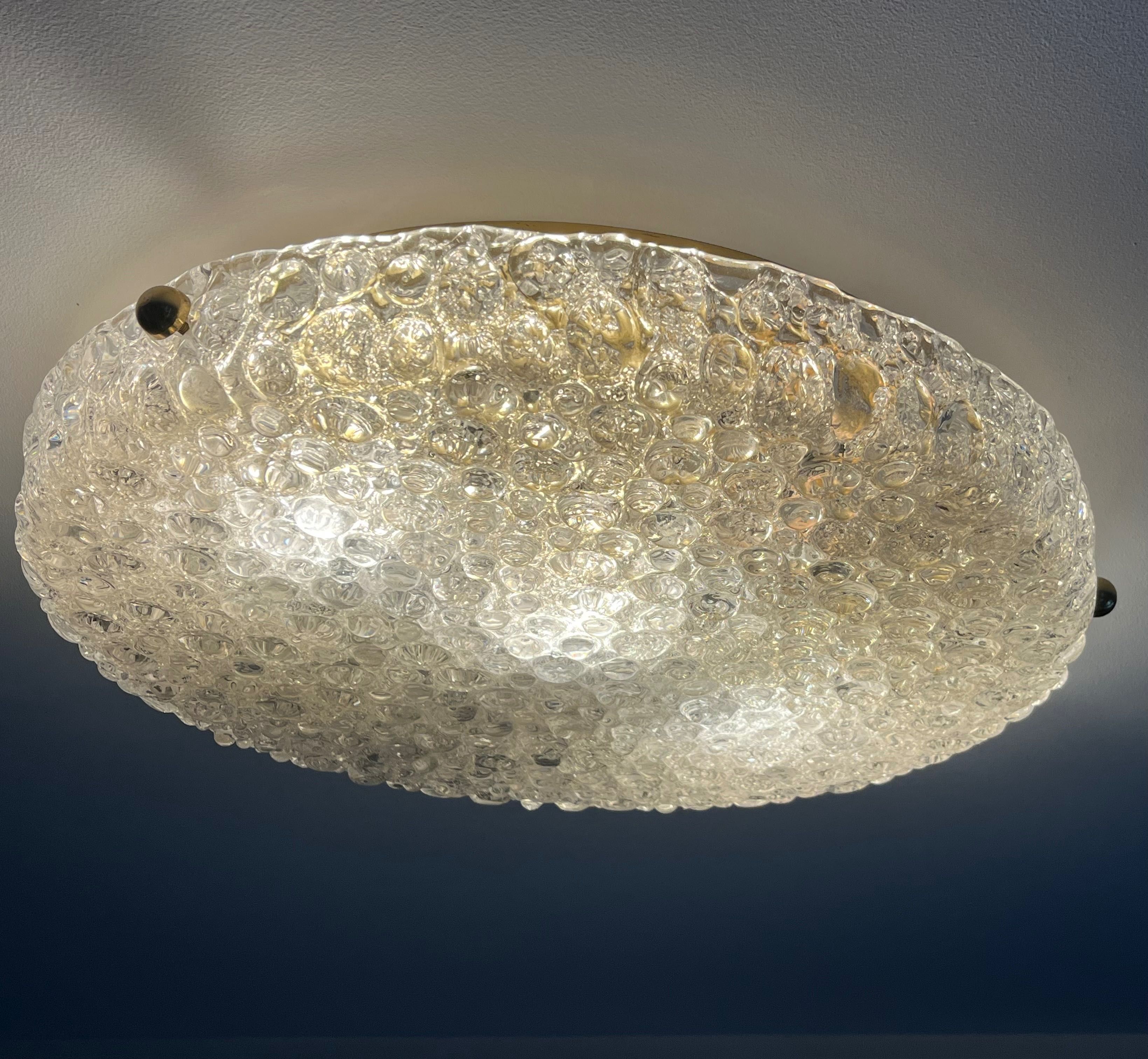 Lampa żyrandol plafon Kaiser duży kryształowy Bubble Glass Murano