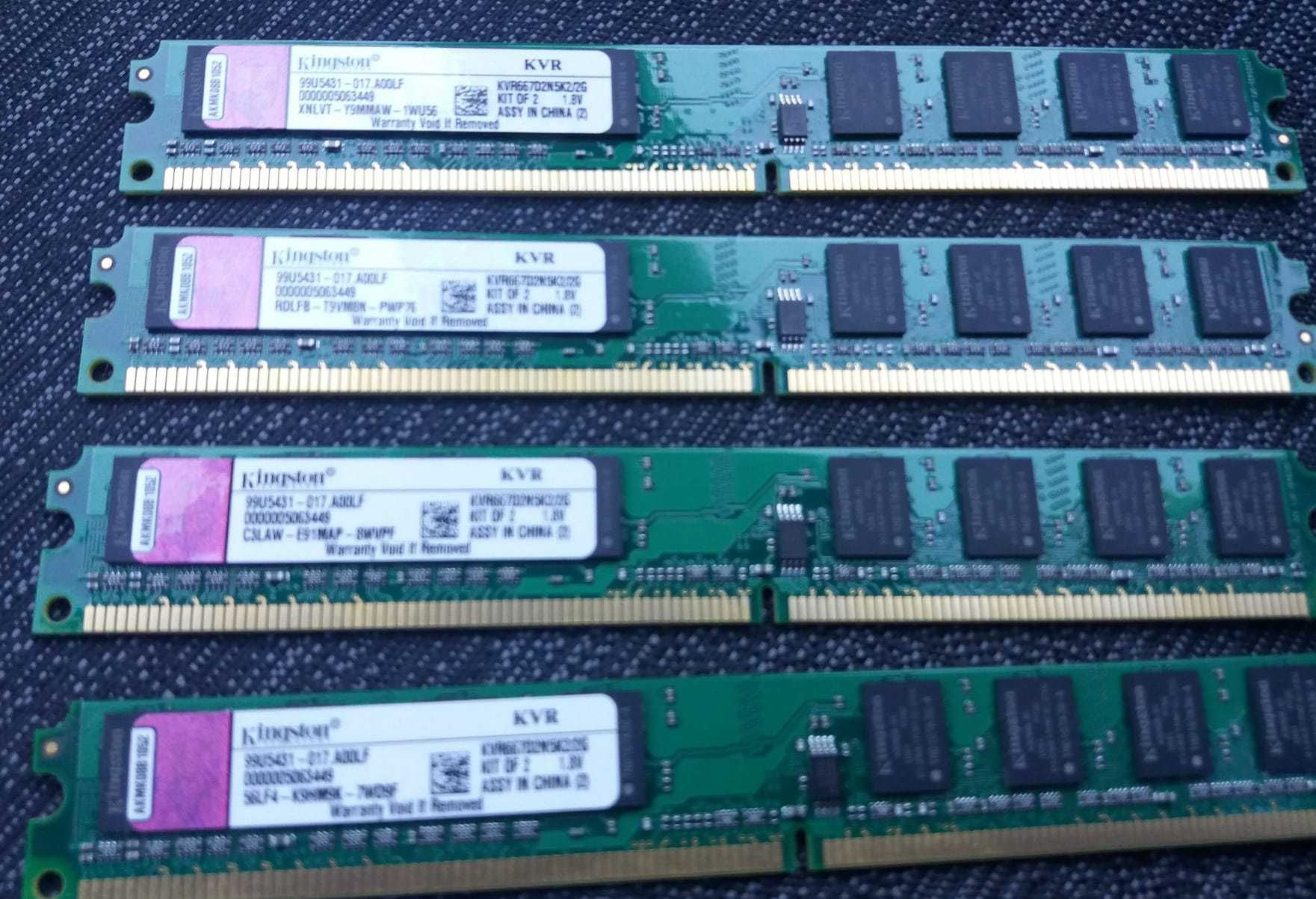 Memórias DDR2 2GB Kingston, Crucial, pq e takeMS