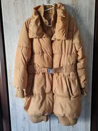 Zimowa kurtka damska,płaszcz, bombka,ruda,rozm 40
