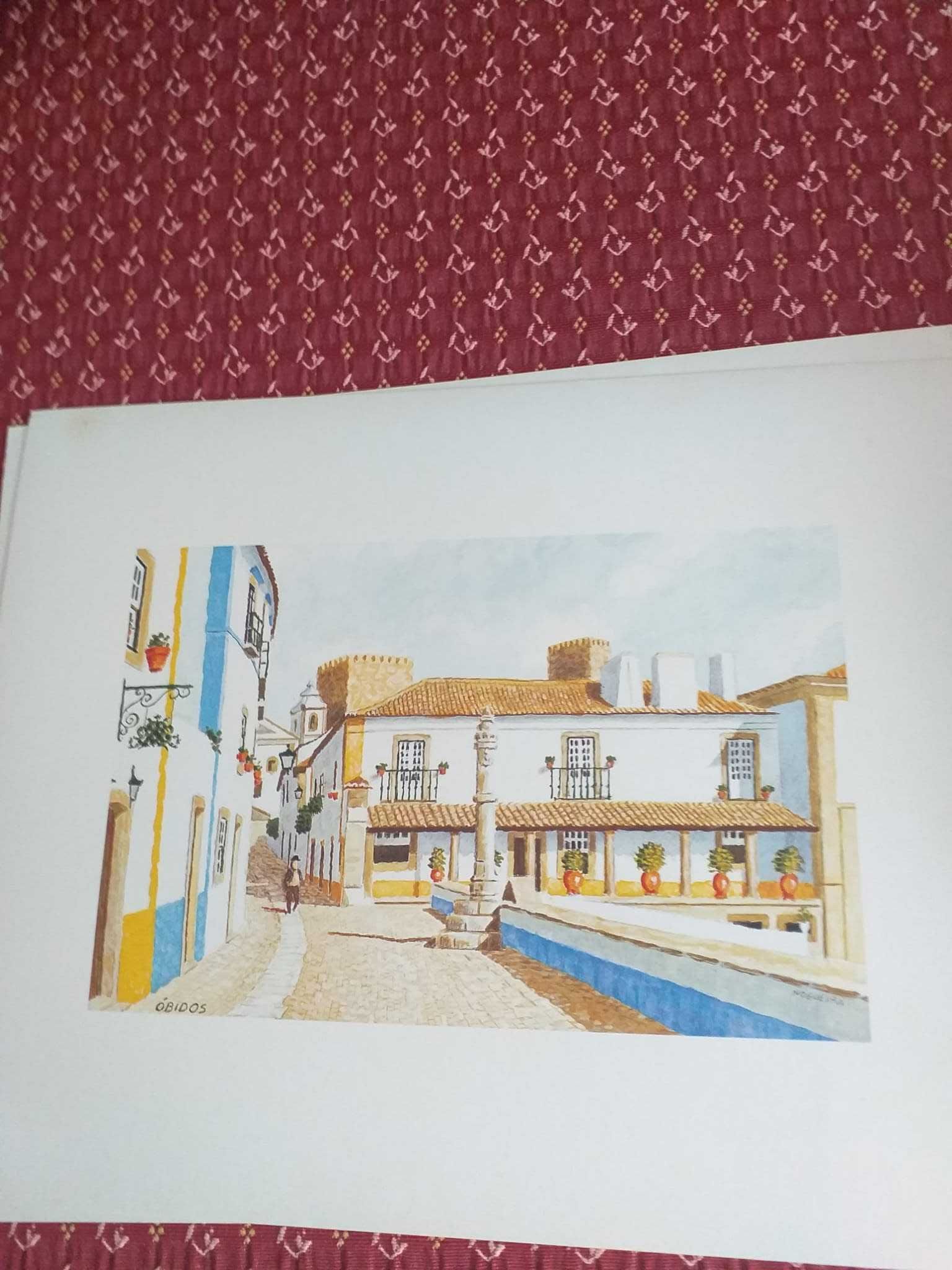 Gravuras impressas: Praia da Rocha, Óbidos, U. Coimbra, 2€ CADA