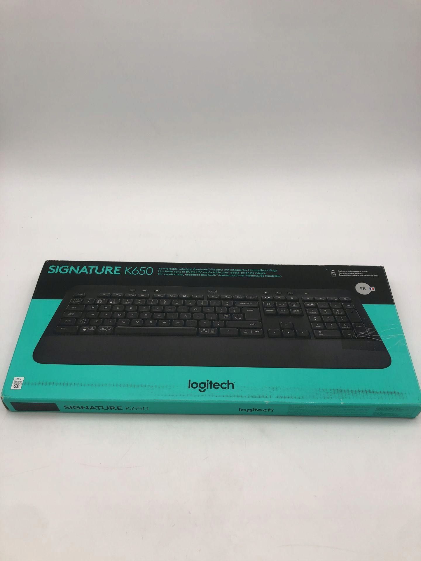 Logitech K650 Bezprzewodowa Klawiatura z Podpórką Bluetooth USB Szara