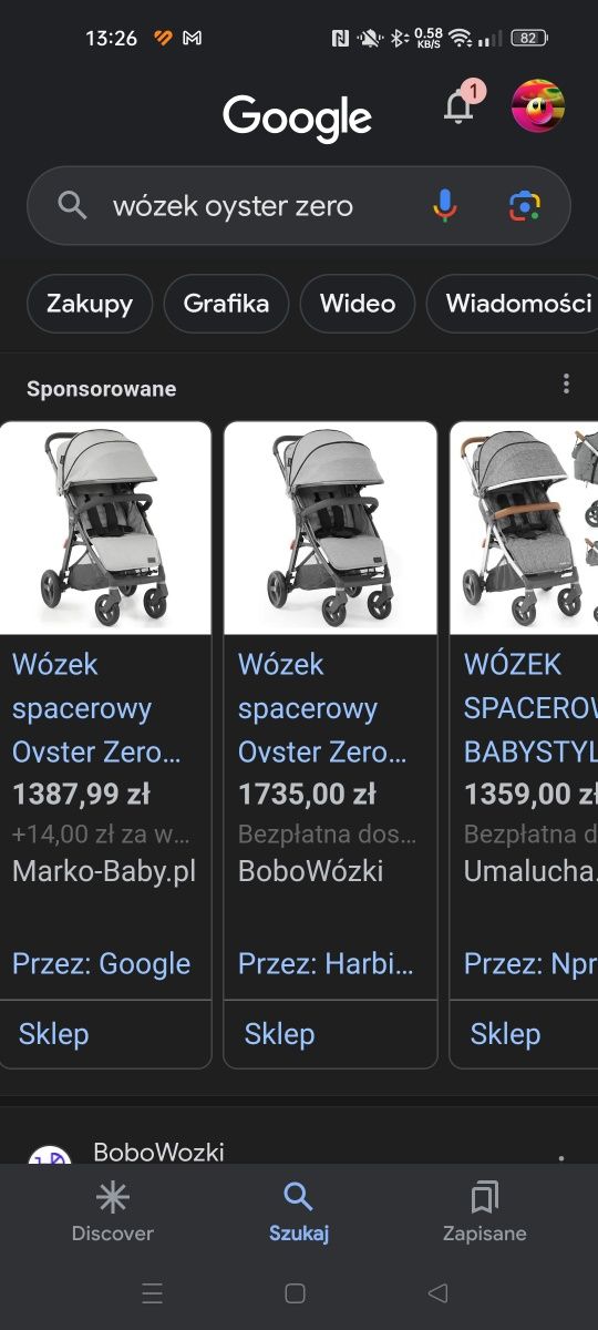 Wózek spacerowy Oyster Zero