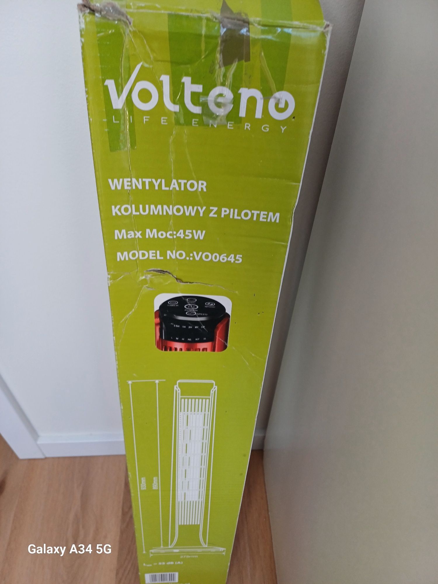 Wentylator kolumnowy z pilotem stan bdb