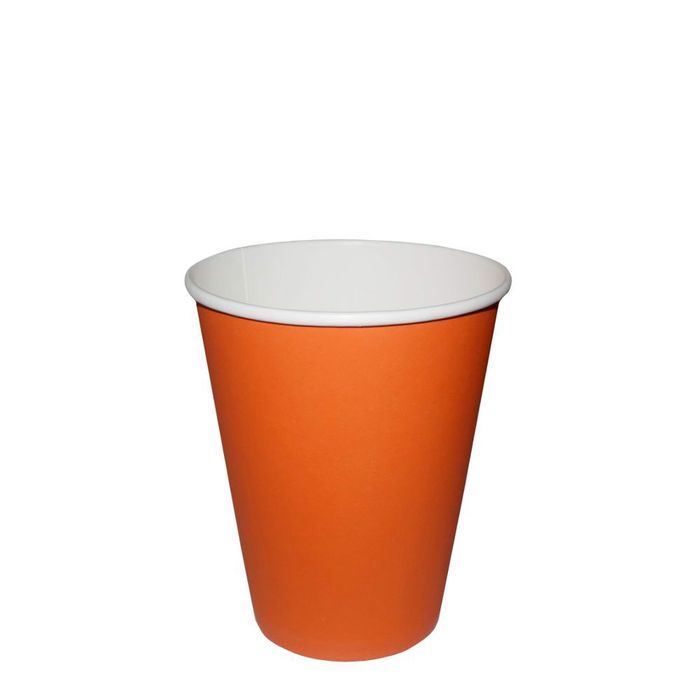 kubek papierowy 240ml pomarańczowy 50szt $