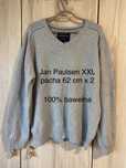 Jan Paulsen XXL męski sweter bawełna w serek ciepły Vintage