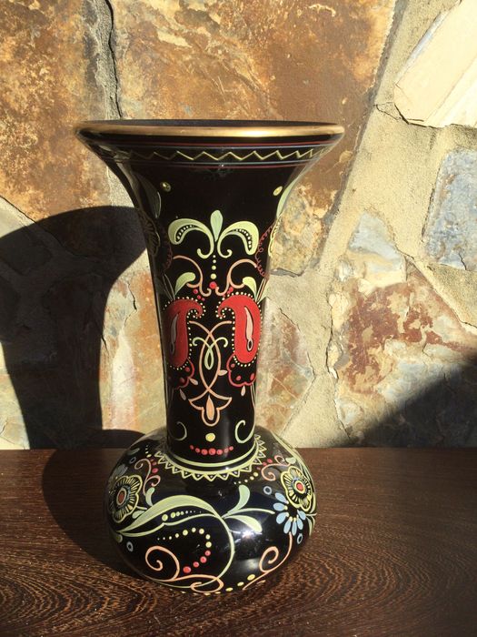 Jarra em Vidro opalino Soprado séc XIX 35,5 cm Arte Nova