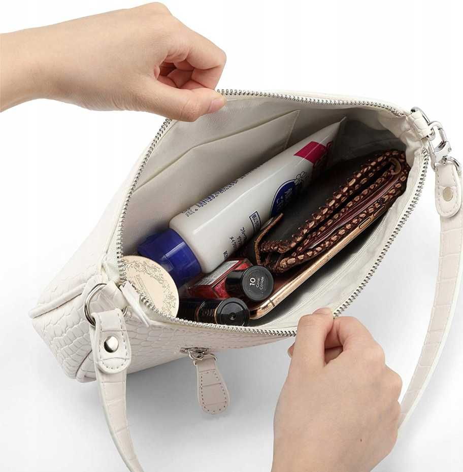 Mała torebka wizytowa skóra PU elegancka wyprzedaż + gratis