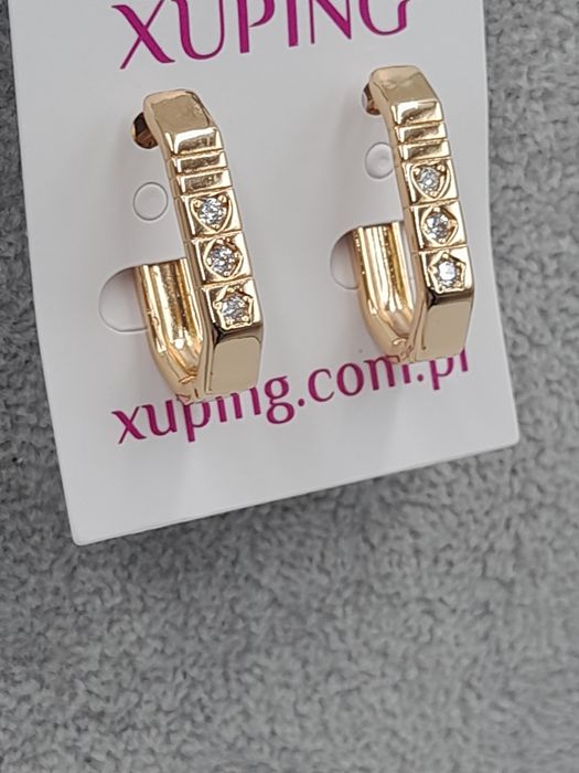 Kolczyki pozłacane Xuping elegantki