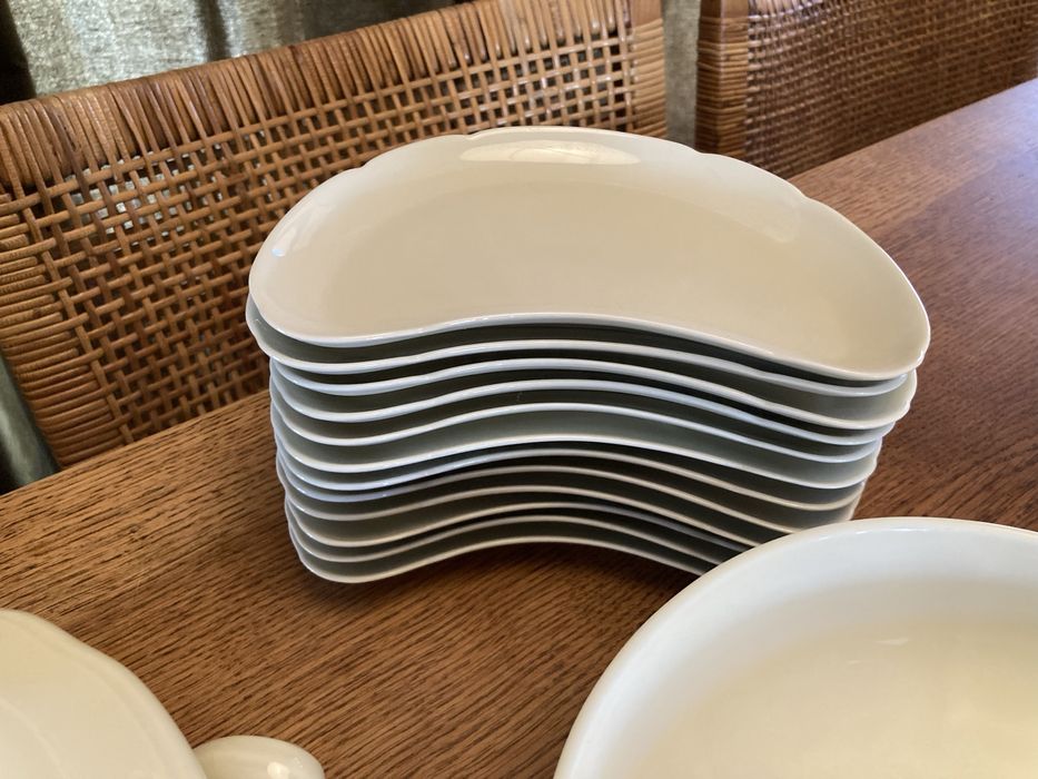 Peças de jantar porcelana branco