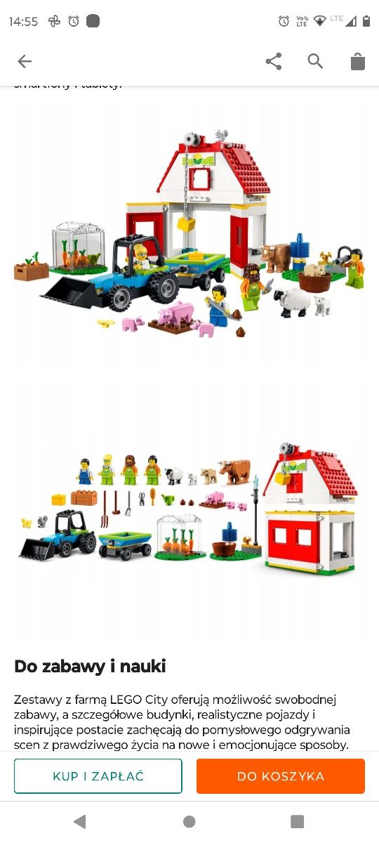 LEGO City LEGO city stodoła i zwierzeta