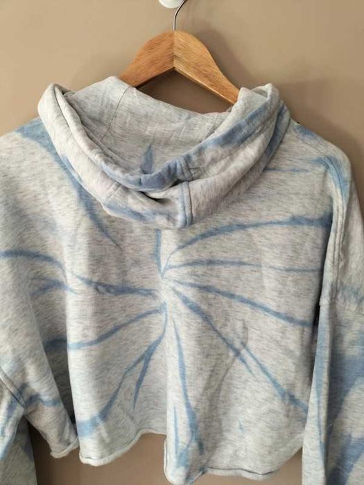 Damska bluza dresowa z kapturem krótka cropped Ala tie dye oversize