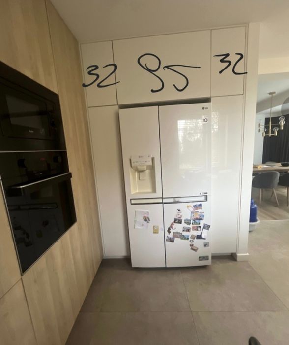 Lodowka LG side by side z zabudowa wysoki polysk