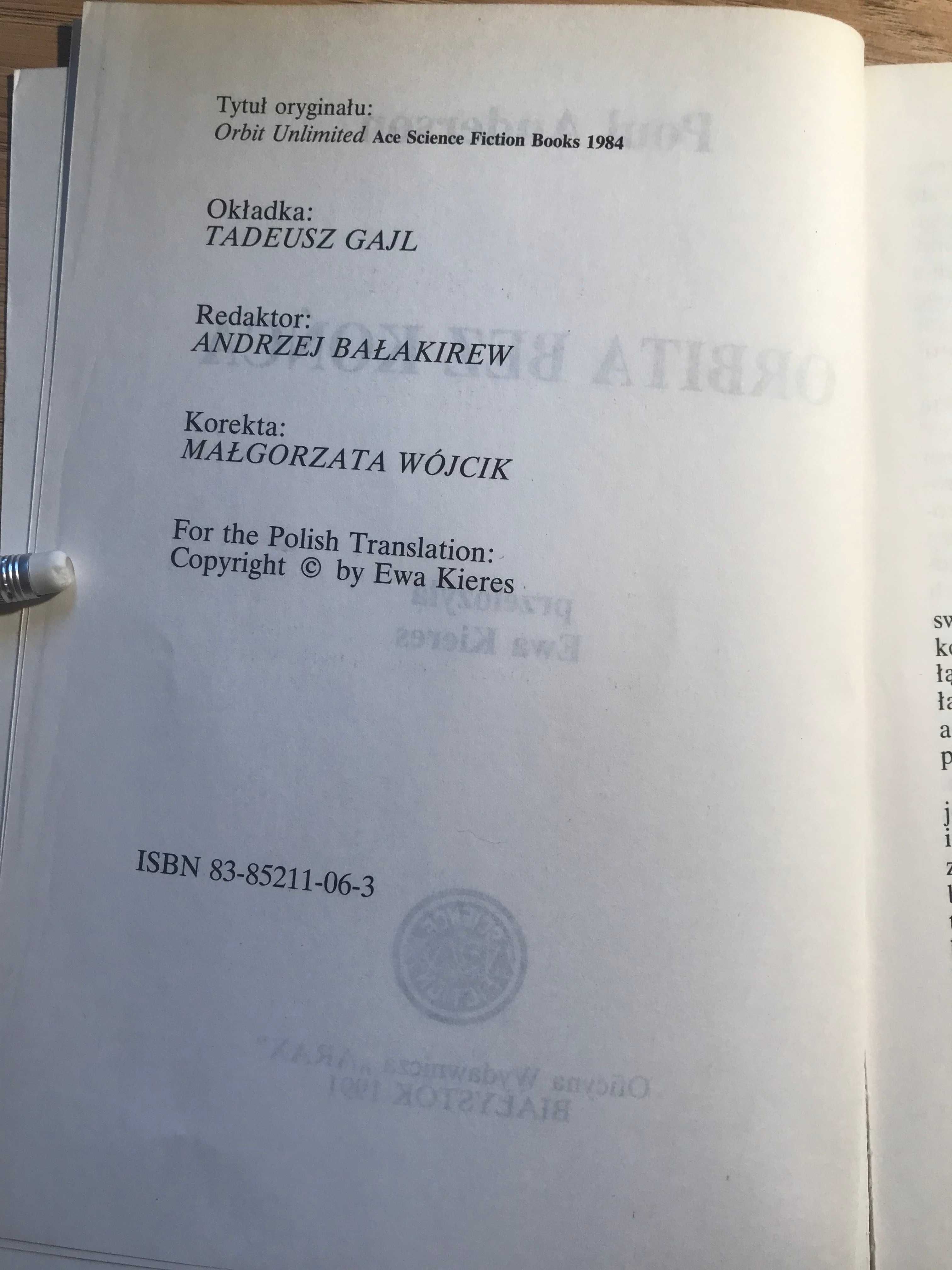 Orbita bez końca Poul Anderson 1991 r.