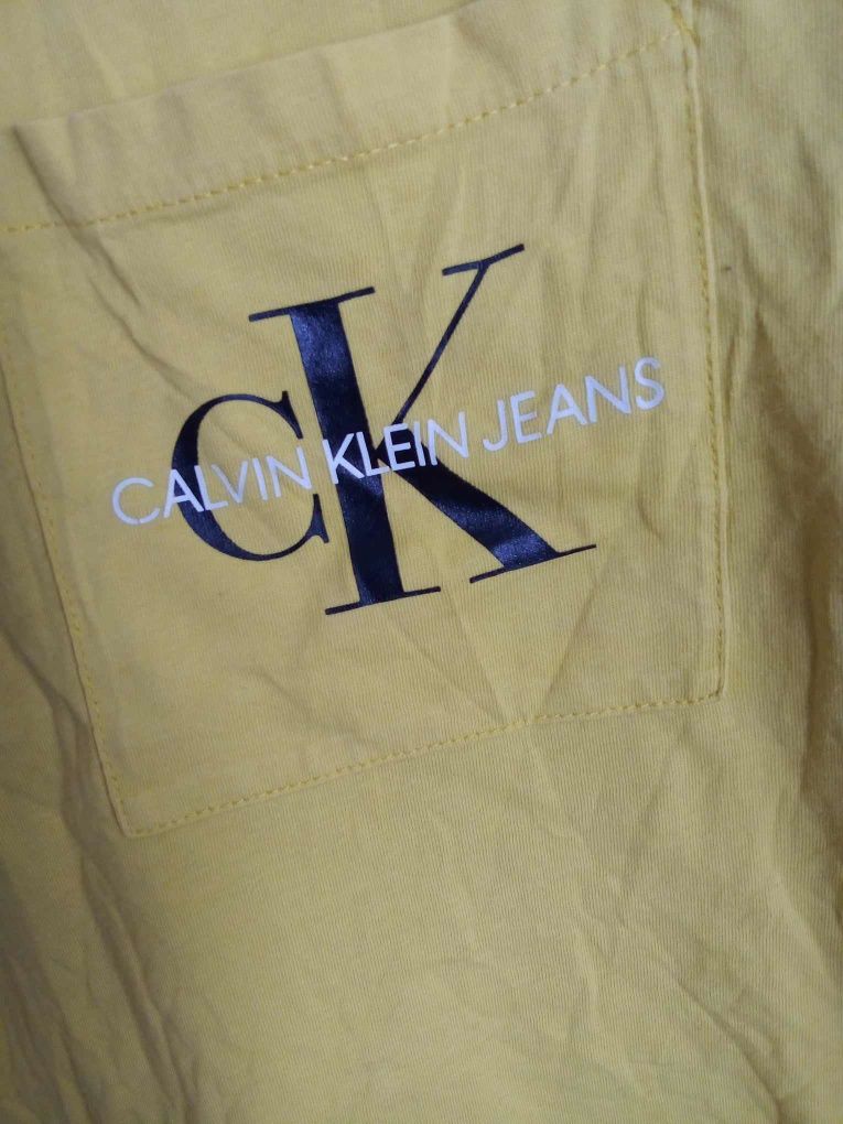 Żółta koszulka Calvin klein