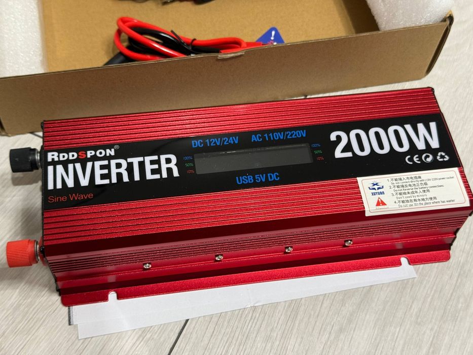 Інвертор 12V - 220V 2000W | Якісна збірка. Товсті трансформатори,