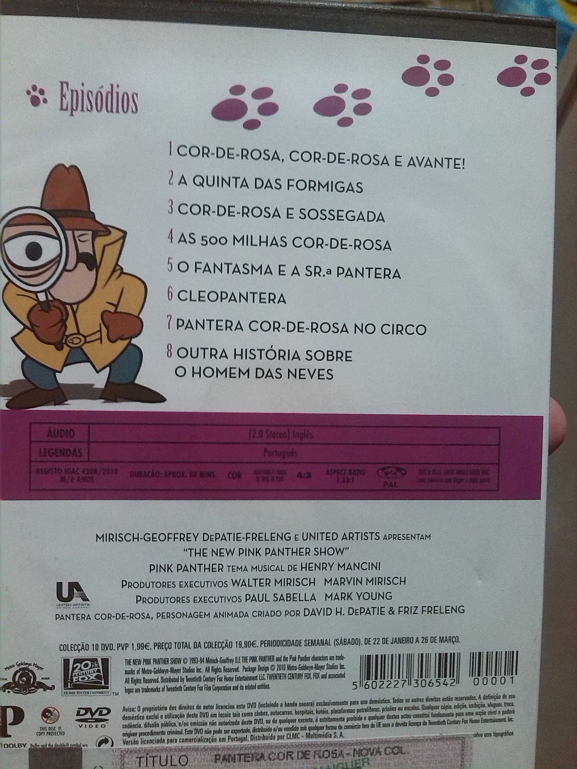 pantera cor de rosa 6 episódios em  dvd - portes grátis