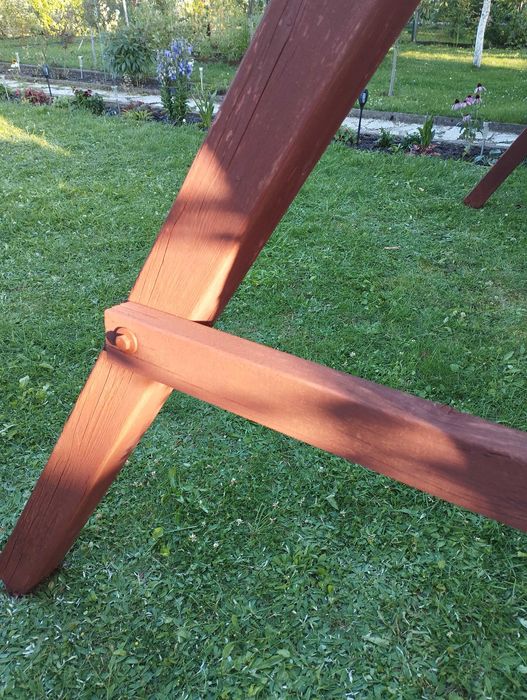 Rama drewniana do huśtawki ogrodowej