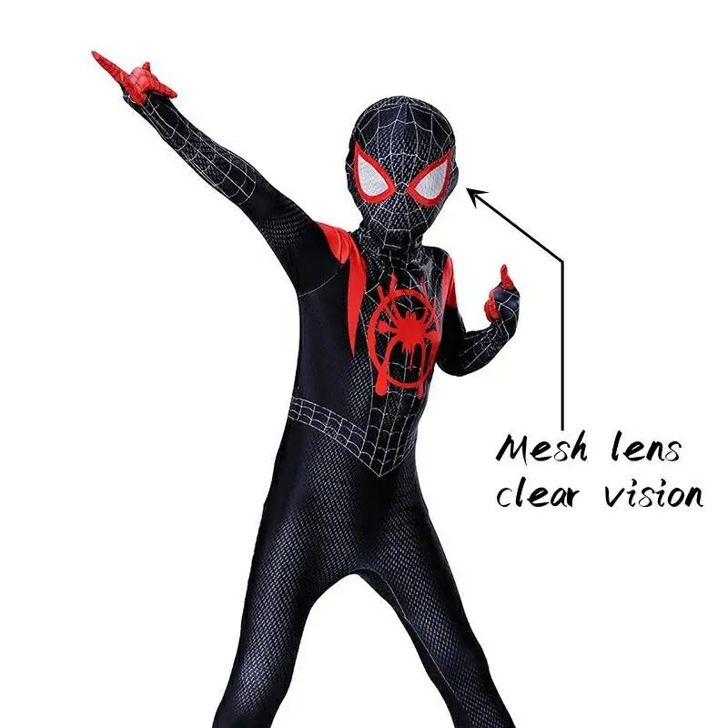 Fato e Máscara Miles Morales Adulto e Criança Homem Aranha Spider Man