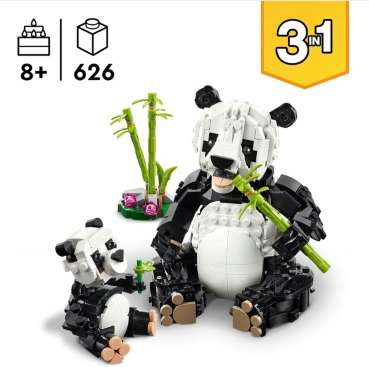 LEGO 31165 Creator Dzikie zwierzęta 3 w 1: rodziny Panda - 31165