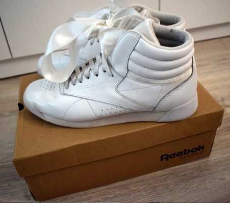 Reebok białe sneakersy adidasy 38 skóra skórzane retro vintage 80s 90s