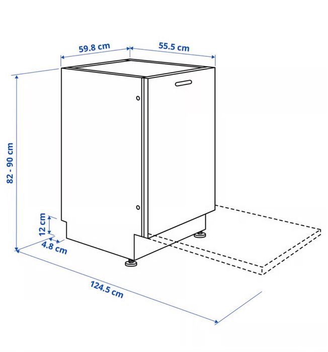 LAGAN Máquina lavar loiça integrada, 60 cm