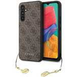 Etui Guess 4G Charms Collection na Samsung Galaxy S23 FE - brązowe