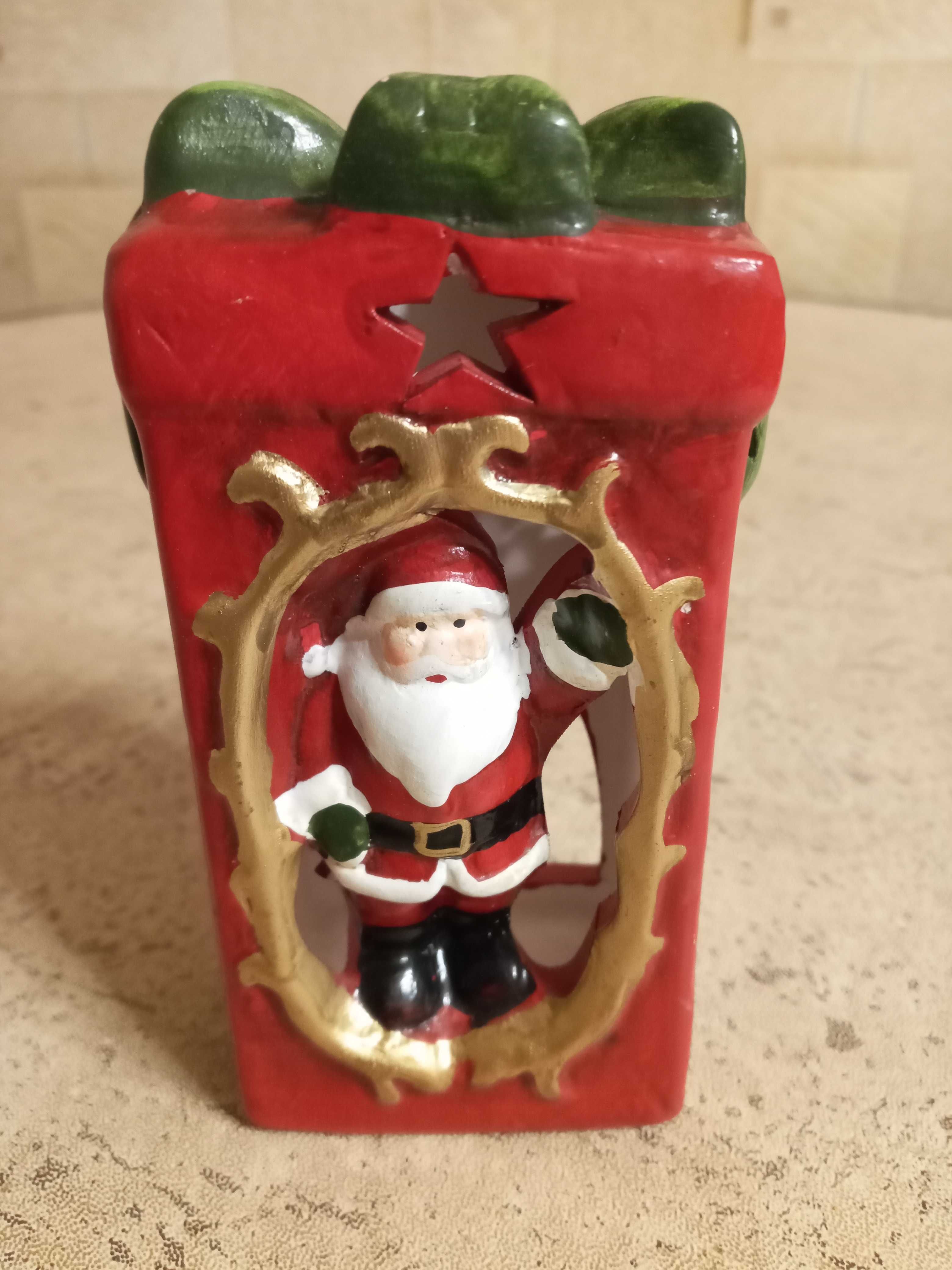 Подсвечник керамический Санта Клаус