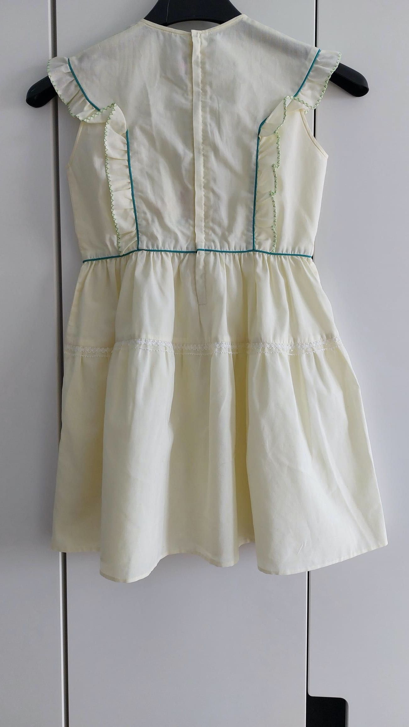 sukienka chińska lata 80te XX wieku dziewczęca 122 rozmiar