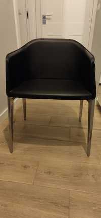 Krzesło/fotel czarny Pedrali eko skóra, model Laja 885