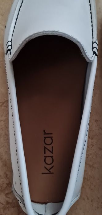 NOWE Mokasyny męskie KAZAR białe 100% skórzane (rozmiar 42) ORYGINALNE