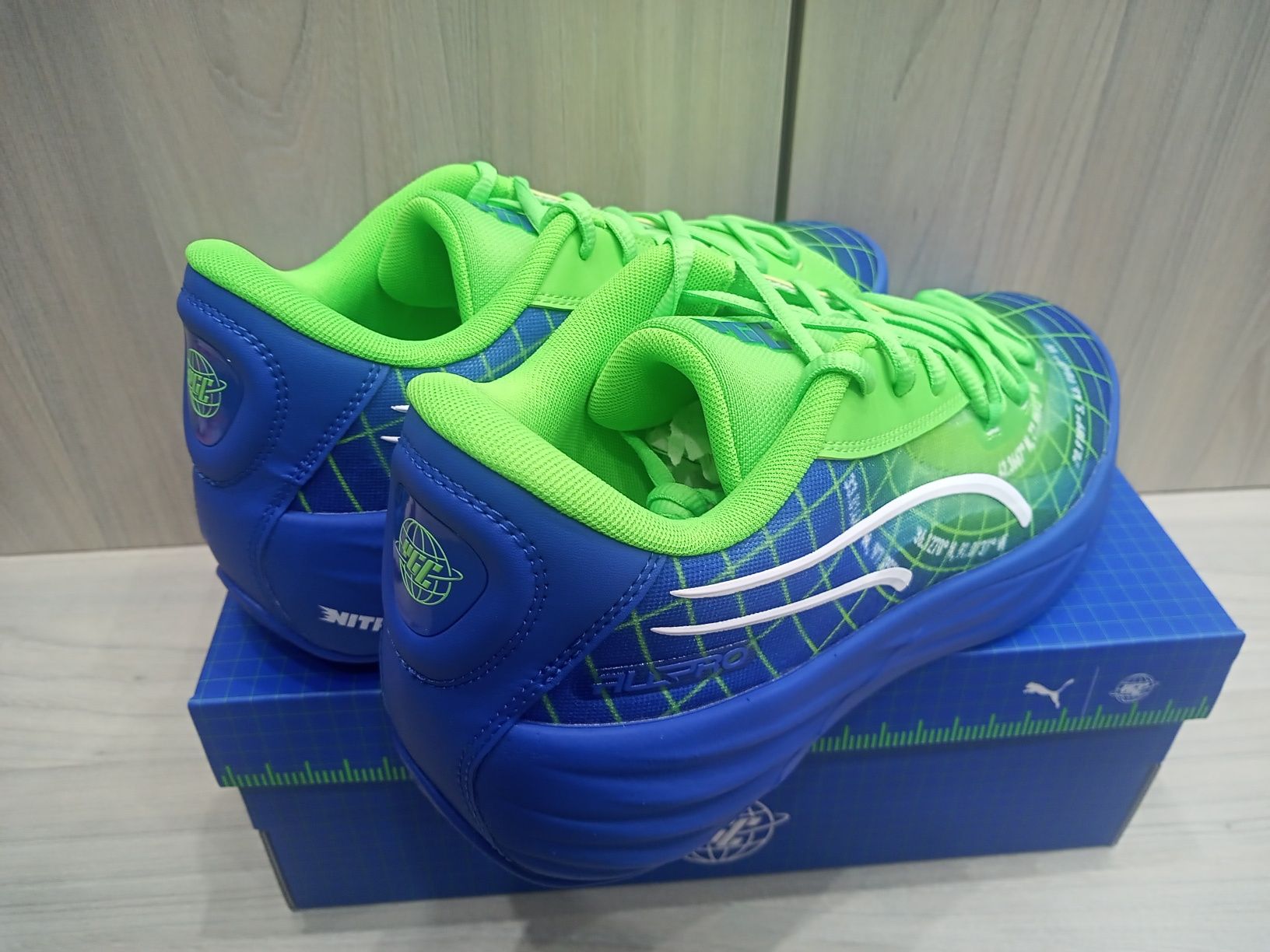 Buty Puma All-pro Nitro Jaylen Brown r.43 niebiesko-zielone