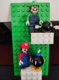 Lego minifiguras Super Mario e Luigi