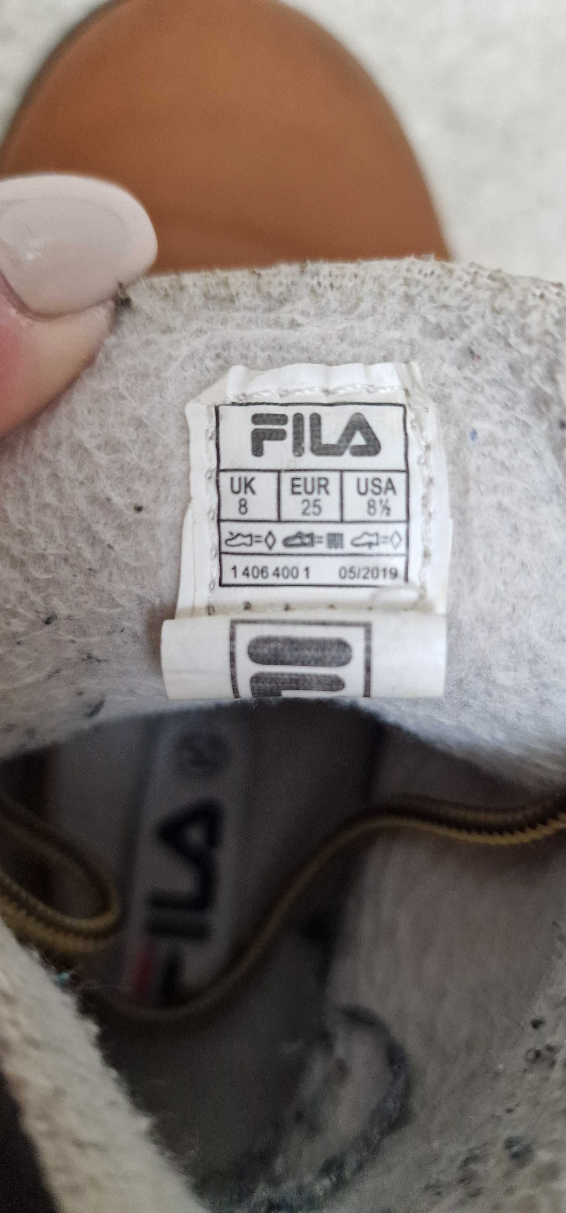 Fila, trapery, trzewiki kamelowe, brązowe  rozm 25