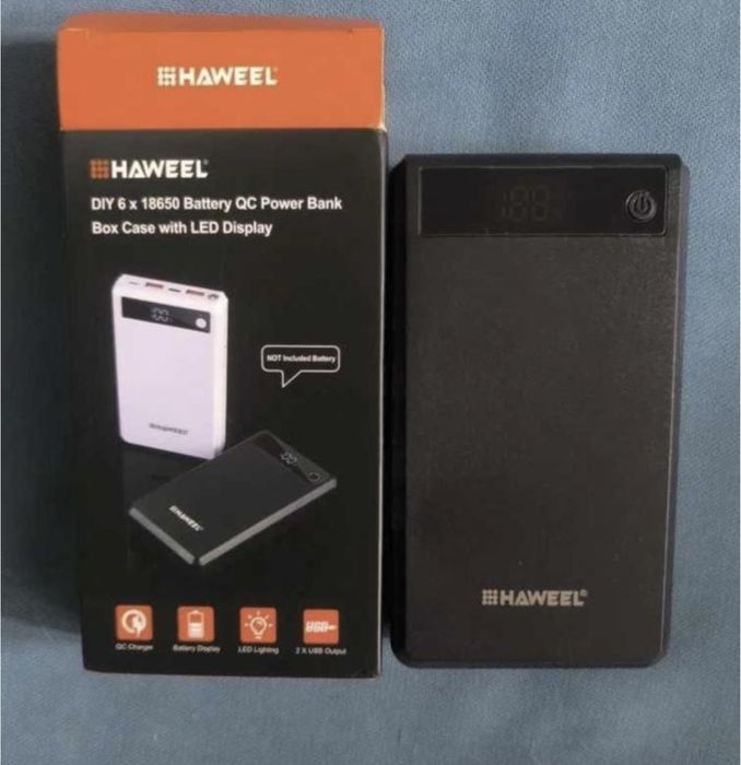 Корпус повербанку 6x18650 qc pd 22.5w швидка зарядка powerbank