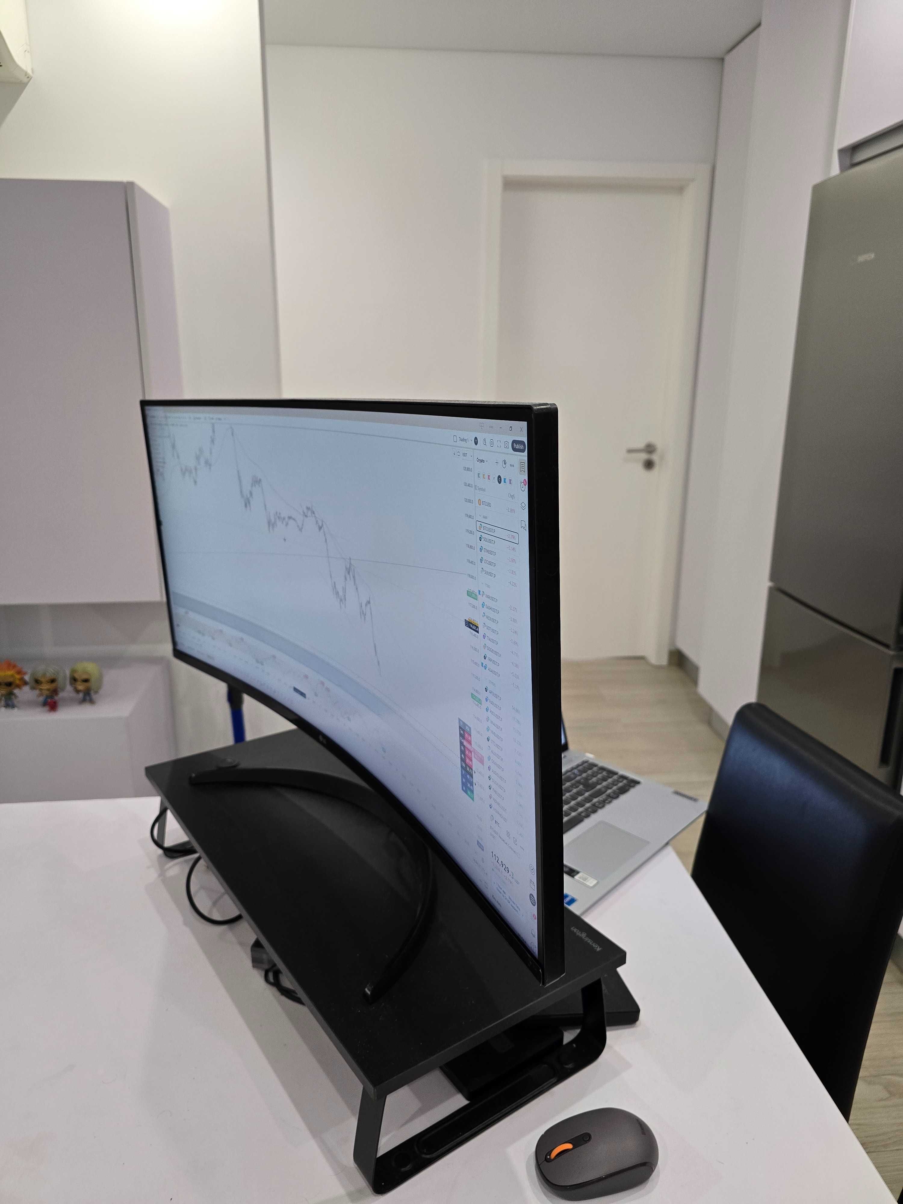 Monitor LG 34" UltraWide Curvo + Suporte