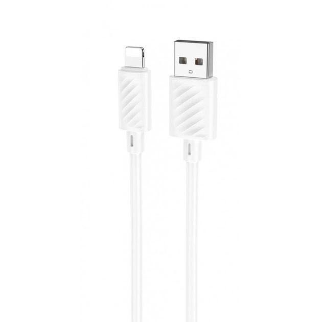 Кабель зарядки USB-Type-C Hoco X88 Gratified Білий 1 метр