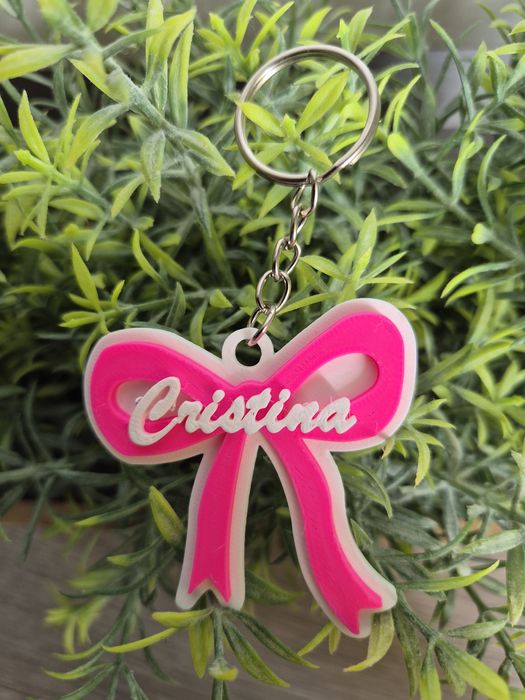 Porta-chaves Laço Rosa com Nome Personalizável 

Pode solicitar qualqu