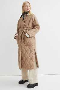 Пальто стьобане матове карамель H&M
