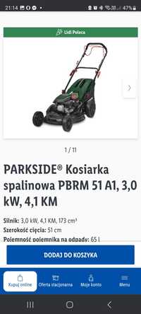 Kosiarka spalinowa z napędem parkside