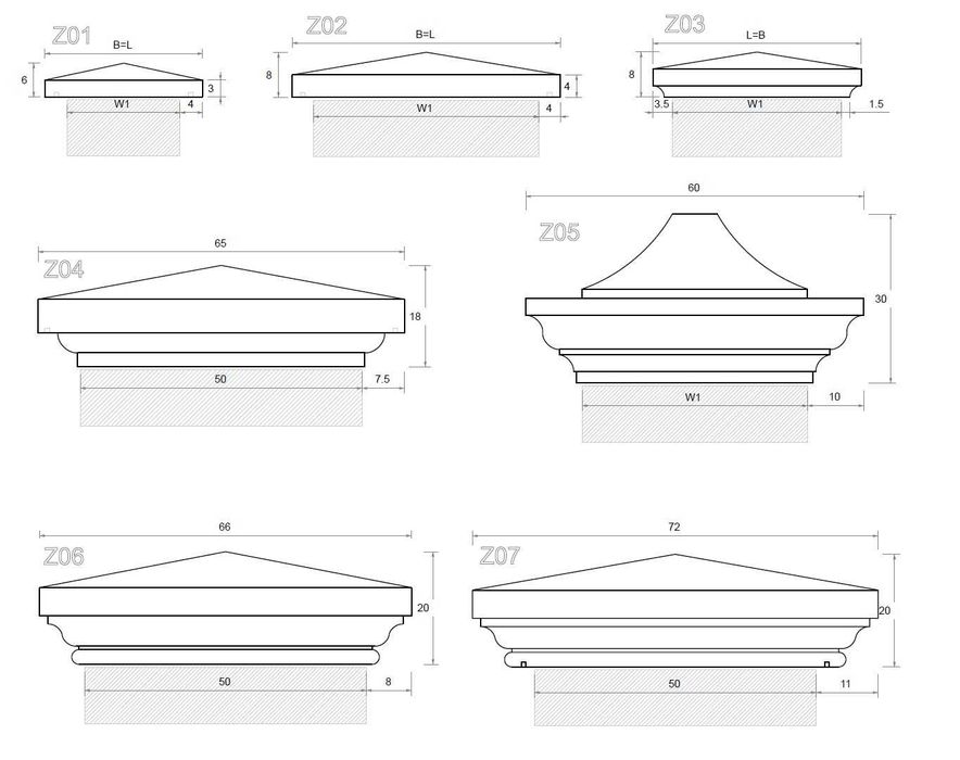 26. Nakrywa na słup z piaskowca |30×30×6cm| Daszek | Kamień naturalny