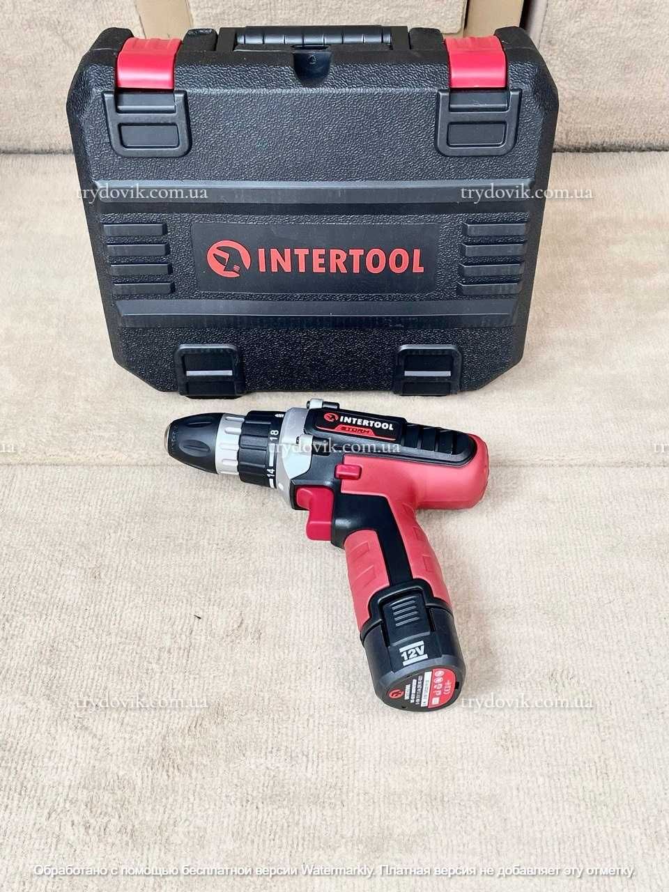 Шуруповерт акамуляторний Intertool 0321 дриль 2 акамулятори