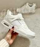 Air Jordan 4 damskie całe białe sneakersy retro buty nowe 36-41
