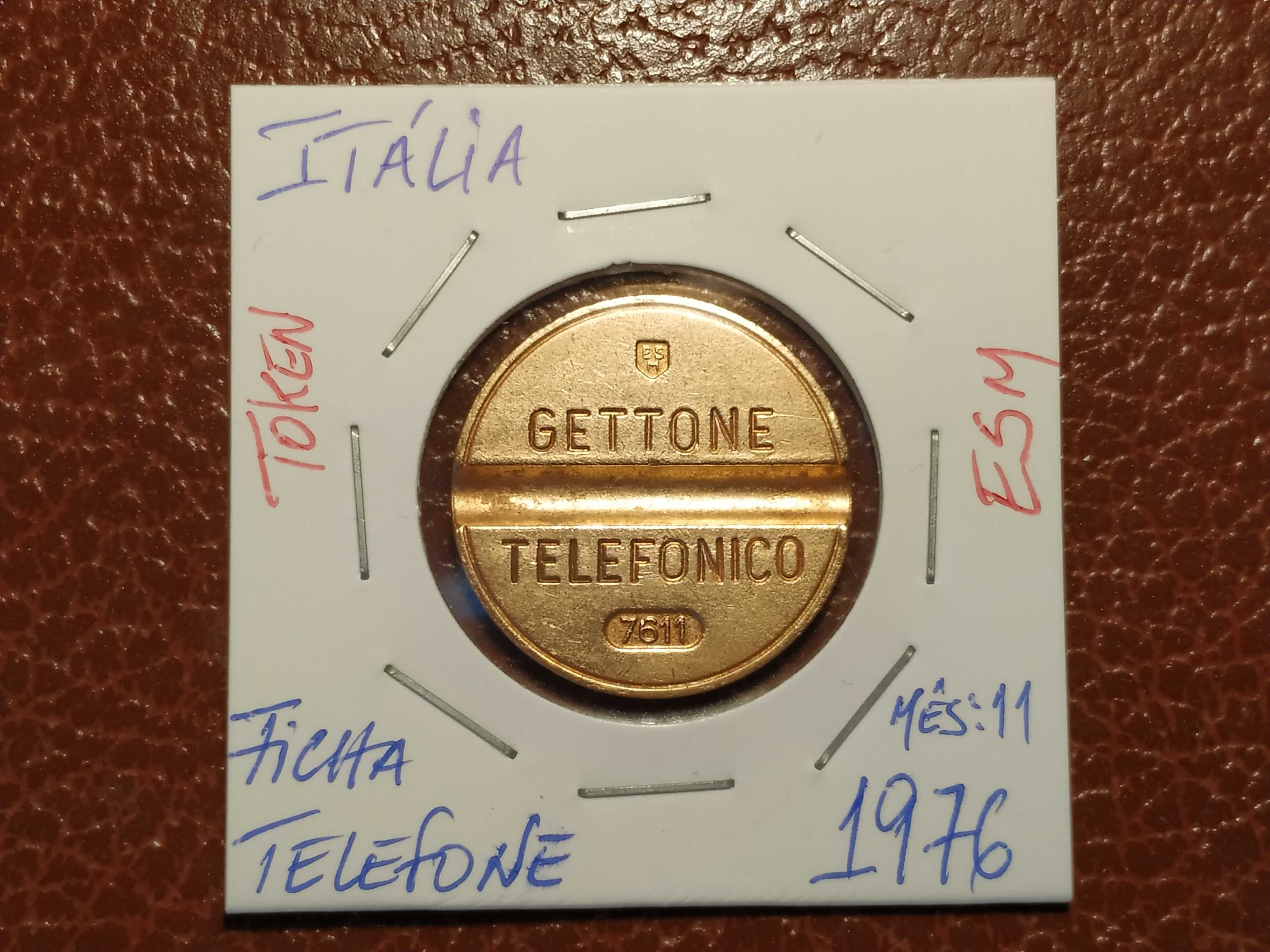 Itália - token/ficha de telecomunicações de 1976