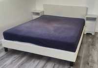 Łóżko z materacem 160x200 + 2 szafki nocne