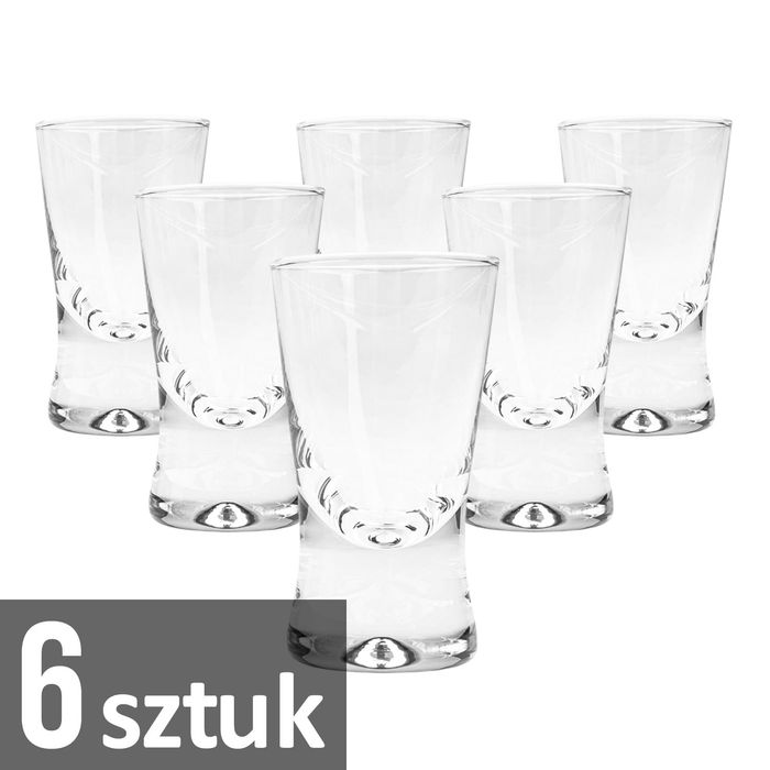 Zestaw 6 sztuk kieliszki szklane 25 ml
